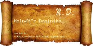 Molnár Dominika névjegykártya